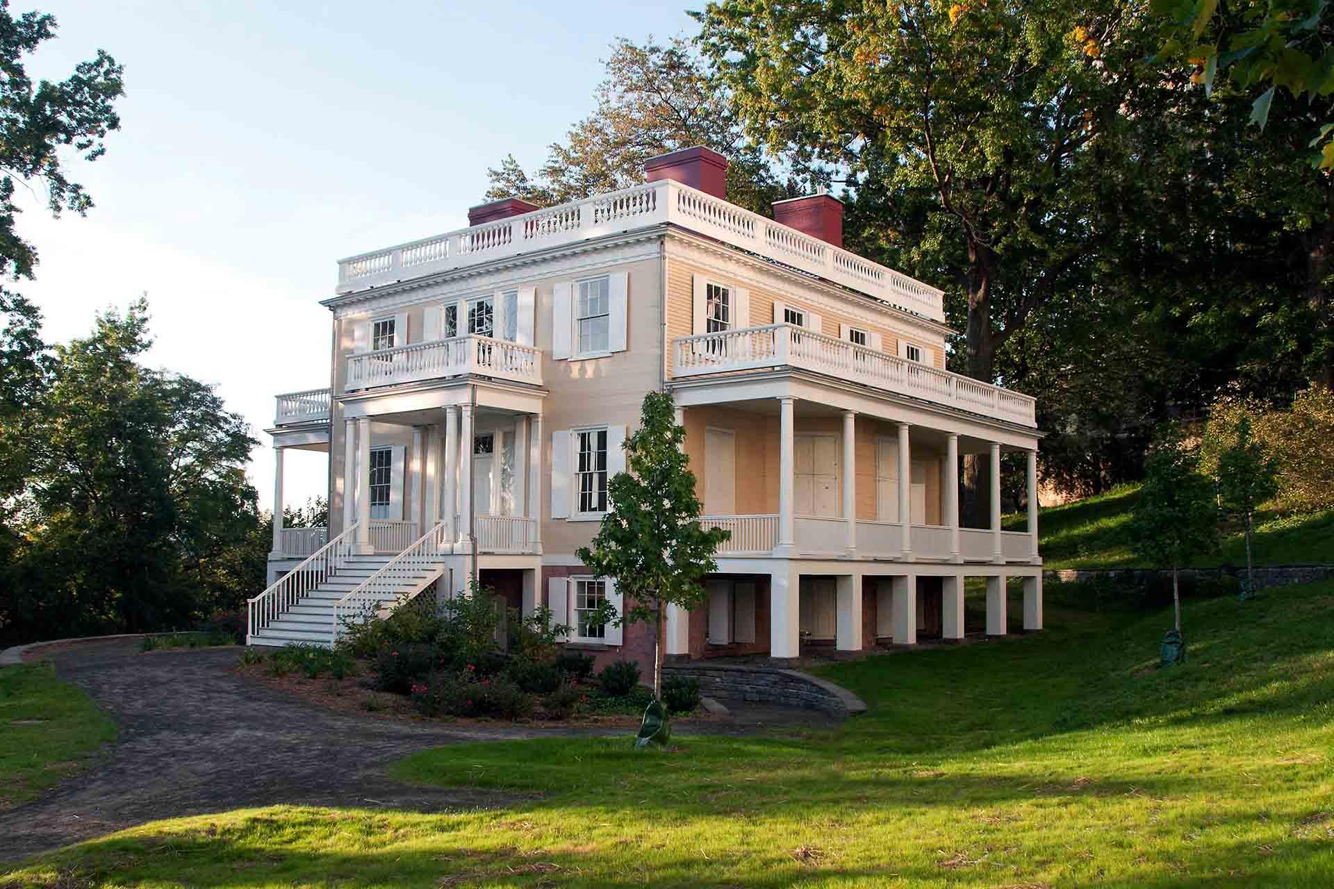 Exterior of Hamilton Grange National Memorial in Manhattan, NYC